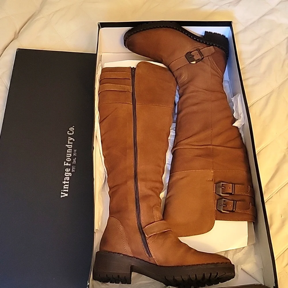 New Knee-high tall Boots, Brown, women, size 8, Vintage Foundry Co 14 - Picture 8 of 8